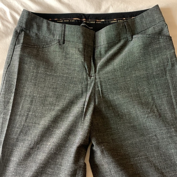 Express Women’s Charcoal Linen-Blend Pants - Picture 3 of 4